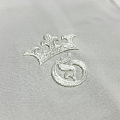 画像2: G&Crown Embroidery 7.1oz T-shirt [White/White]