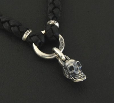 画像4: Skull braid leather necklace