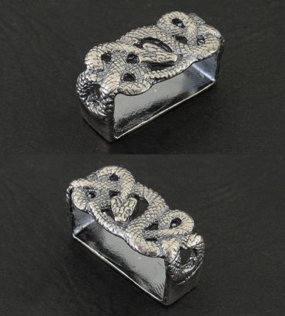 画像4: Snake & Buffalo Skull Bracelet Buckle