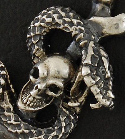 画像5: Quarter Skull On Snake Pendant