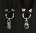 画像4: Quarter Skull & braid leather necklace (4)