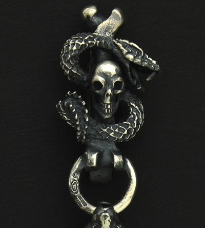 画像3: Skull On Snake&Lion Chiseled Anchor Links Key Keeper