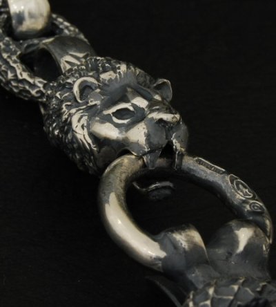 画像4: Skull On Snake&Lion Chiseled Anchor Links Key Keeper