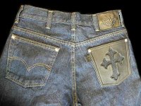 Gaboratory Reinforced Jeans With Stingray inlay Cow hide pocket