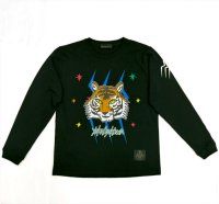 Gaboratory x YOKO AYUKAWA  Tiger Face 7.1oz Heavy Weight Long T-shirt [Black]