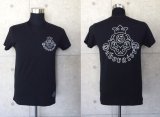 Atelier mark V-neck T-shirt [Black/Outline]