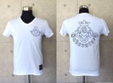 Atelier mark V-neck T-shirt [White/Outline]