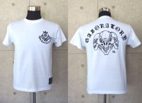 Triple skull T-shirt [White]