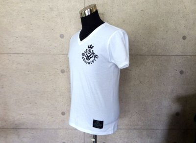 画像2: Atelier mark V-neck T-shirt [White]