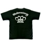 Gaboratory Knuckle Duster 10.2oz Heavy Weight T-shirt [Black/WHite]