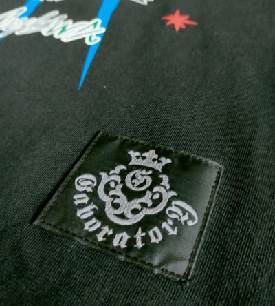 画像6: Gaboratory x YOKO AYUKAWA  Tiger Face 7.1oz Heavy Weight T-shirt [Black/Red]