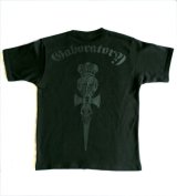 Gaboratory Triple Skull Dagger With Crown 10.2oz Heavy Weight T-shirt [Black/Black]