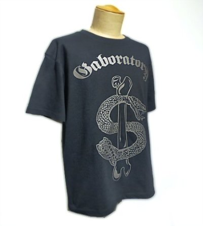 画像2: Gaboratory Snake & Bone 6.2oz T-shirt [Black/Silver Gray]