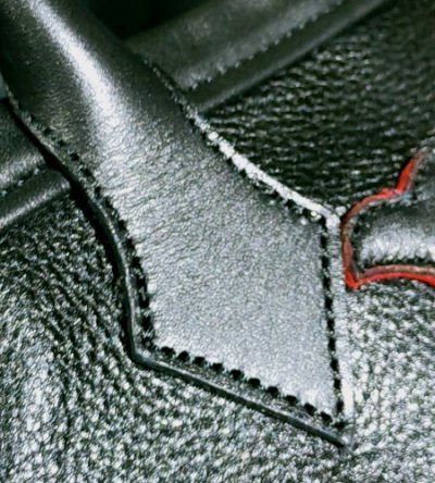 画像9: Black & Red Layered Atelier Mark Overlay Square Tote Bag