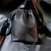 画像14: G&Crown Quarter Cross Oval With Crown Pins Buffalo Leather Drawstring Bag (S) (14)