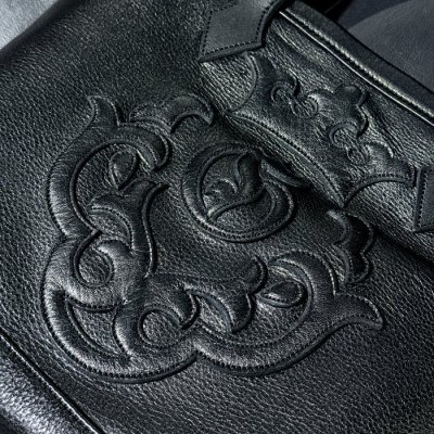 画像10: Black On Black Layered Atelier Mark Overlay Square Tote Bag