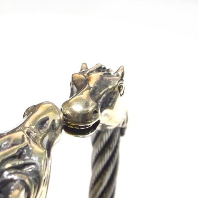 画像2: Horse With Teeth 7mm Cable Wire Bangle