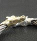 画像3: Gold & Silver Horse With Teeth Cable Wire Bangle