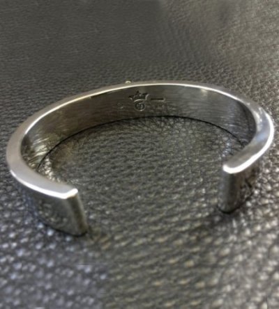 画像8: 18k Gold Raised G&Crown Flat Bar Bangle Bold