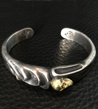 画像15: 18k Gold Skull On Master Gothic Bangle