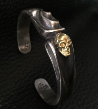 画像12: 18k Gold Skull On Master Gothic Bangle