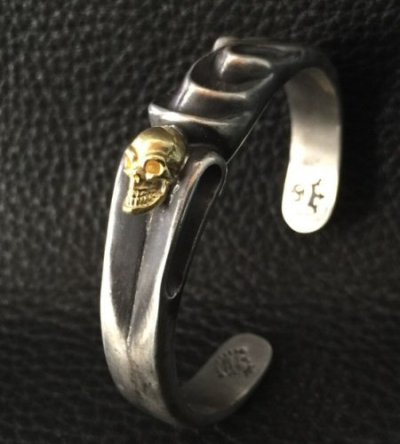 画像10: 18k Gold Skull On Master Gothic Bangle