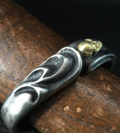 画像8: 18k Gold Skull On Master Gothic Bangle