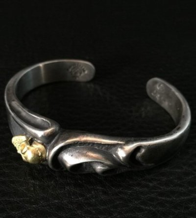 画像19: 18k Gold Skull On Master Gothic Bangle