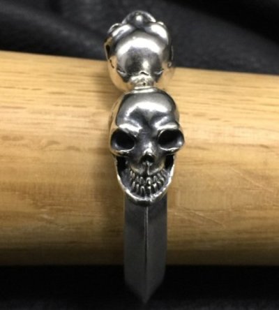 画像6: Miracle Skull Triangle Wire Bangle