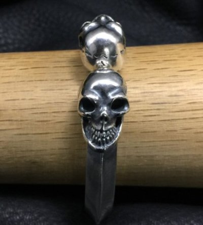 画像5: Miracle Skull Triangle Wire Bangle