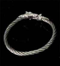 Half Horse Cable Wire Bangle (Platinaum finish)