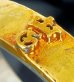 画像7: Pure Gold Wrap On Raised G&Crown Flat Bar Bangle 10mm Bold