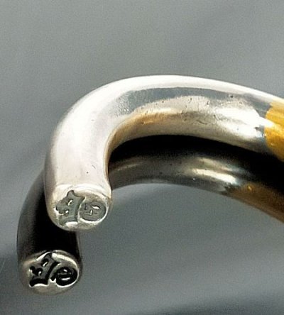 画像7: Pure Gold Wrap Round Bar Bangle (7.5mm)