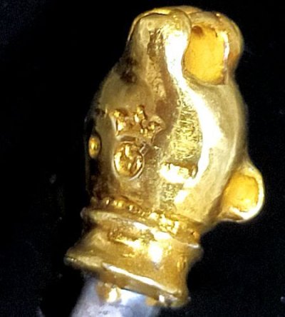 画像7: Pure Gold Wrap Panther Round Wire Bangle (4.5mm)