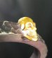 画像3: 10K Gold Twelve Small Skull On 6.5mm Wide Side Flat Chiseled Bangle Bold