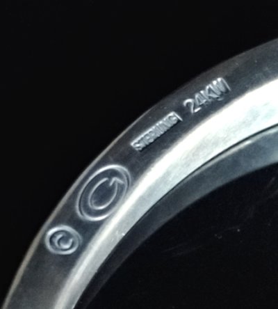 画像6: Pure Gold Wrap 7 x 4mm Wide Side Flat Chiseled Reel Bangle