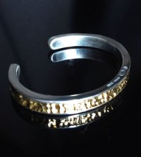 Pure Gold Wrap 7 x 4mm Wide Side Flat Chiseled Reel Bangle