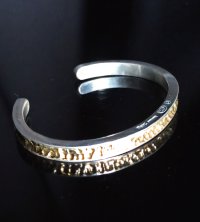 Pure Gold Wrap 6 x 4mm Wide Side Flat Chiseled Reel Bangle