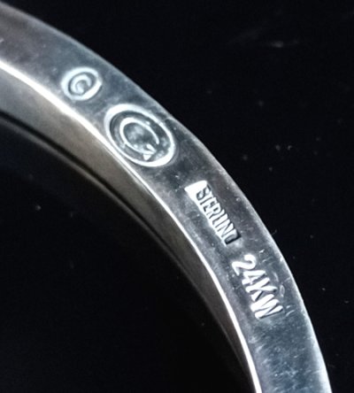 画像7: Pure Gold Wrap 6 x 4mm Wide Side Flat Chiseled Reel Bangle