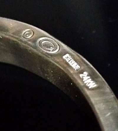 画像8: Pure Gold Wrap 11 x 5mm Wide Side Flat Chiseled Reel Bangle