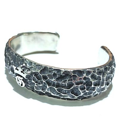 画像4: Raised G&Crown With 18mm Heavy Wide Chiseled Bangle