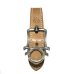 画像2: Skull On American Classic Square Buckle With Phantom T-bar & O-ring Belt Loop Saddle Leather Natural Color (2)