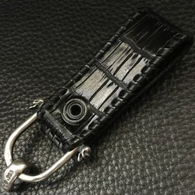 画像5: T-bar Skull D-loop & Maltese Cross H.W.O With Atelier mark Button Crocodile Skin [Belly] Belt Loop