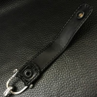 画像4: T-bar Skull D-loop & Maltese Cross H.W.O With Atelier mark Button Crocodile Skin [Belly] Belt Loop