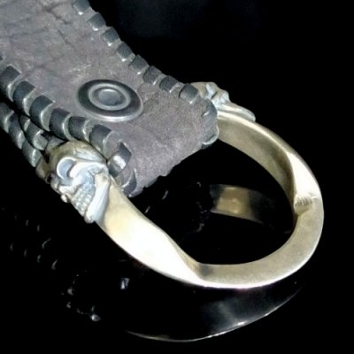 画像10: Half Skull Triangle Wire With Hippo Skin Belt Loop