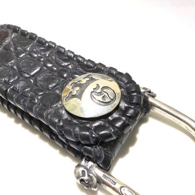 画像7: [新入荷★現品限り即納]  Crocodile Leather Wide Belt Loop  [Flank]