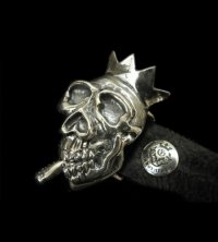 Smorking Skull & Crown Belt Buckle