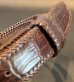画像11: Crocodile Horn Back Leather Belt (Brown)