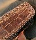 画像10: Crocodile Horn Back Leather Belt (Brown)