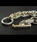 画像10: Chiseled anchor chain with 10k gold maltese cross H.W.O links bracelet